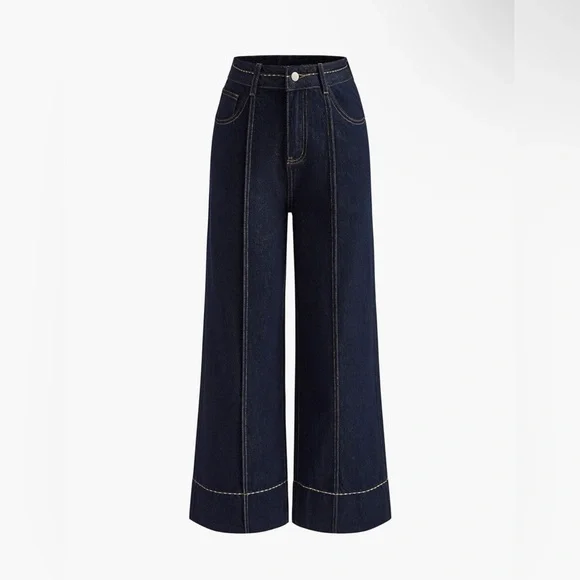 Commense Dark Blue Flare Jeans - Picture 3 of 3